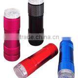 TE058 2015 Promotion Aluminum Zoom in and Out 6/9LED Flashlight With Lanyard