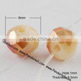 New List Electroplated Imitation Jade Glass Bead Strands Rondelle(EGLA-R035-8mm-23) thumbnail-1