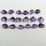 Gemstone Collection Loose Amethyst Pear Faceted Cut Gemstones,