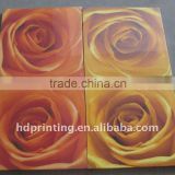 popular four pieces rose printed canvas art