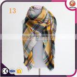 Plaid Blanket Scarf Oversized Tartan Scarfs Winter Warm Scarves Black White Checkered Scarf thumbnail-6