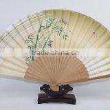 Simple and Elegant Bamboo Hand Fan With Dragonflies, Green Bamboo Fan,customerized Folding Fan thumbnail-1
