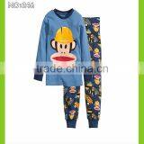 Baby Clothes Kids Cheap Pajamas Children Long Sleeve Pyjamas Cartoon Monkey Printed Sleepwear OEM&ODM thumbnail-1