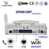 4GE 2FXS USB Port WiFi FTTH GPON ONT ATA Adapter Wireless ONU