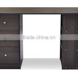 Wooden Computer Desk With Bookshelf and Drawers thumbnail-5