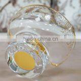 400 ml 24K Gold Leaf Inside Dish Glass Cup Crystal Fruit Bowl thumbnail-3