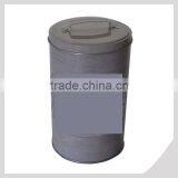 Round Metal Tea Tin Box/round Tin Box With Small Metal Handle/Large Round Metal Pet/dog Food Tin Box With Handle