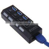 High Speed USB3.0 HUB 4Ports 5Gbps Splitter Power Adapter thumbnail-3