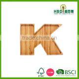 Hot New Products for 2016 Letter Bamboo Snack Tray Wholesale thumbnail-3