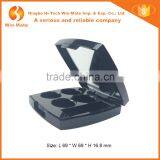 Plastic Black Makeup Empty 4 Pan Eyeshadow Packaging