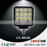 4 Inch Square 48w Led Work Light off Road Flood Lights Truck Lights 4x4 off Road Tractor Jeep Work Lights