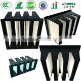 Large Dust Holding V Type HEPA Air Filter Price,V Bank HEPA Filter