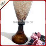 Different Design Handmade Art Wedding Decoration Flower Arrangement ,Tall Frosting Glass Vase thumbnail-4