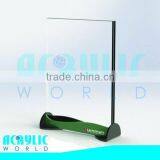 Acrylic Restaurant Menu Card Holder Base With Logo Printing