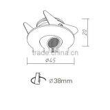 Cut Hole 38mm Round 1w Mini Led Showcase Lights BW8213 thumbnail-2