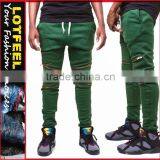 Green Biker ZIP JOGGER Man Pants Moto Jogger Pants Gym Pants (lotbike082) thumbnail-1