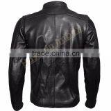 Black Motorbike Leather Jacket thumbnail-2