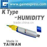 USB K Type Thermocouple With Humidity Data Logger 16K Memory Without LCD Display Made in Taiwan thumbnail-1