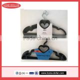 Popular heart shaped fashion design customized non slip coat clothes hanger
