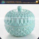 Embossed Flower Design Ceramic Jar Wholesale thumbnail-2