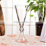 Trumpet Tall Stem Wedding Decoration Table Centerpieces Murano Glass Vases for Flower Arrangement thumbnail-2