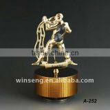 Gold Plated Zodiac Aquarius Music Box With Crystals From Swarovski thumbnail-1