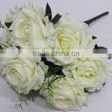 Hot Sale 9 Heads Artificial Silk Flowers,fake Rose Flowers thumbnail-5