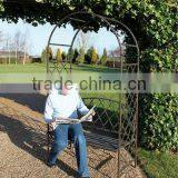 garden arch and bench