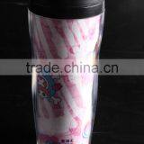 Double Wall Plastic Eco Friendly Coffee Travel Mug With Lid thumbnail-2