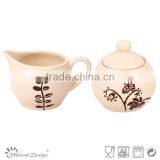 Stoneware Dinnerware Sugar Bowl Coffee Creamer Container