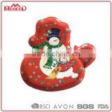 2015 New Christmas Items Dessert Serving Red Melamine Snowman Shaped Plate thumbnail-1