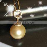 Wholesale 14-15mm Golden South Sea Pearl Pendant for Necklace thumbnail-1