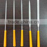 5pcs Diamond Needle File Set With Yellow Plastic Handle