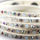 Beautifuly Bracelet With Gems, High Quality PU Bracelet With Crystal Gem Decoration thumbnail-3