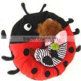 Luxury pet dog beds pet product supplies cute ladybug shape kennel decorative dog kennels