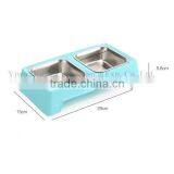 New Design Double Non Slip Stainless Steel Dog Food Bowl thumbnail-3