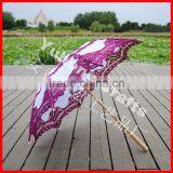 Fuschia Decorative Bella Lace Umbrella For Wedding thumbnail-2