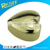 Newest Heart Shaped Zinc Alloy Gold Plating Jewelry Gift Box With Laser Logo thumbnail-3
