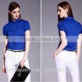 Summer Season Fashion Ladies Short Sleeve Formal Shirt thumbnail-1