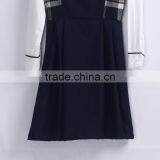 Cotton Navy Blue School Girls Uniform Dress Pinafore thumbnail-3