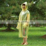 Promotion PE Disposable Foldable Adult Transparent Clear Plastic Raincoat thumbnail-3