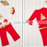 China 2016 New Design Factory Sale Directly Boutique Golden Autumn Outfits With Headband thumbnail-6