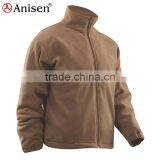 Oem Service Custom Color Plain Zipper-up Warm Windproof Polar Fleece Men's Coat thumbnail-3
