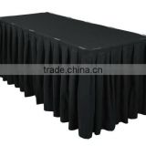 21ft accordion pleat polyester table skirt black
