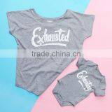 New Arrival Latest Design Baby Clothing Boutique Mother and Daughter Cotton Printing Sleeveless Wholesale Custom T Shirt thumbnail-2