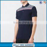 China Wholesale Midnight Blue Cotton Striped Polo Shirts Wholesale China thumbnail-1