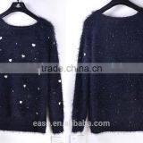 100% Mohair With Heart Shape Embroidery British Spirit Sweater thumbnail-1