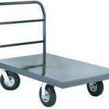 Powder Coated Steel Frame Flatbed Cart 4 Wheels Heavy Duty thumbnail-1