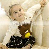 S17684A 2017 Girl Long Sleeve Knitted Clothes Kids Autumn Cartoon Rabbit Sweater