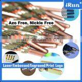 Customized Strings Metal Aglets for Lace - Zinc-Alloy Metal Aglets for Shoes Decoration - Custom Laser Logo Metal Aglet Crimp thumbnail-2